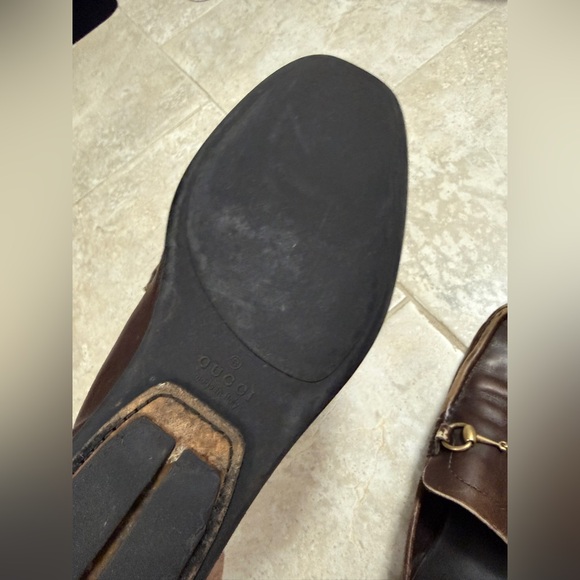 Gucci Men's Brown Leather Loafers size 9.5 - Picture 7 of 9